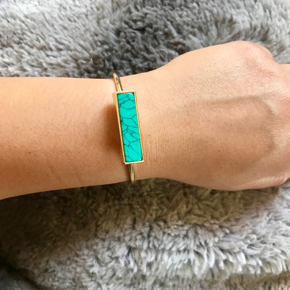 Teal gold bracelet